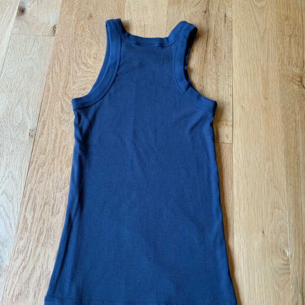 East Standard Rib Fitted Racer Tank Midnight Blue - Picture 6 of 7